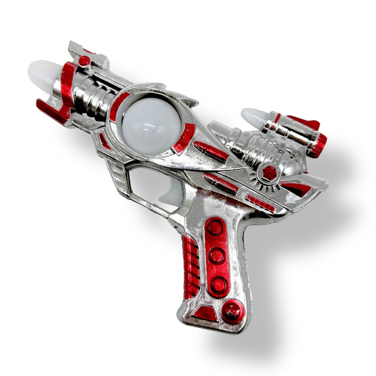 Пістолет, що світиться (на батарейках, червоний)  фото 1