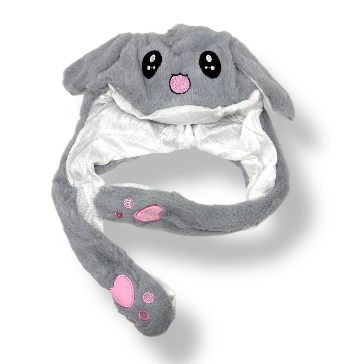 Шапка, що світиться з вушками, що рухаються (СІРА)  фото 1