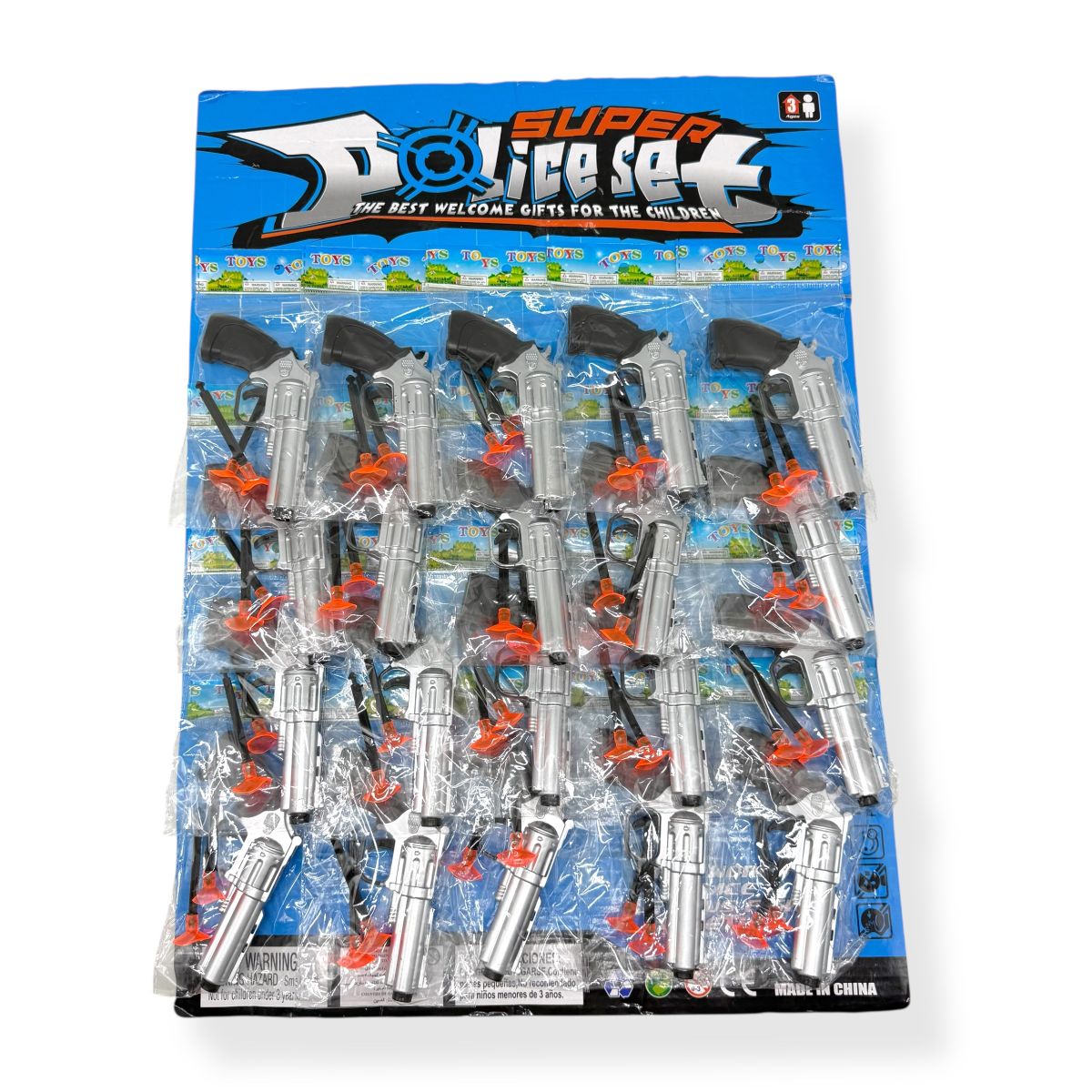 Револьвер з присосками пластиковий 12см  фото 1