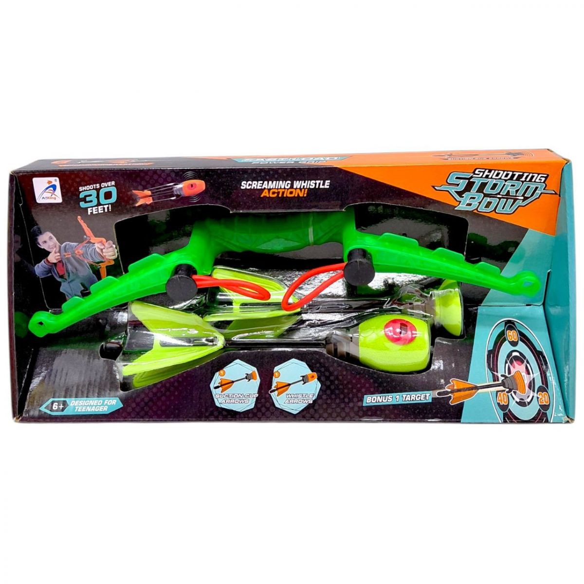 Лук зі стрілою на присосці, стріла свиститься (ЗЕЛЕНИЙ)  фото 1