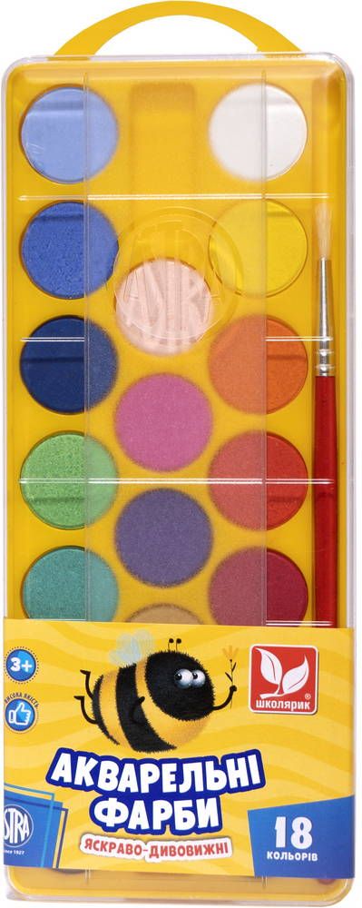 Фарби акварельні 18 кольорів в наборі  фото 1