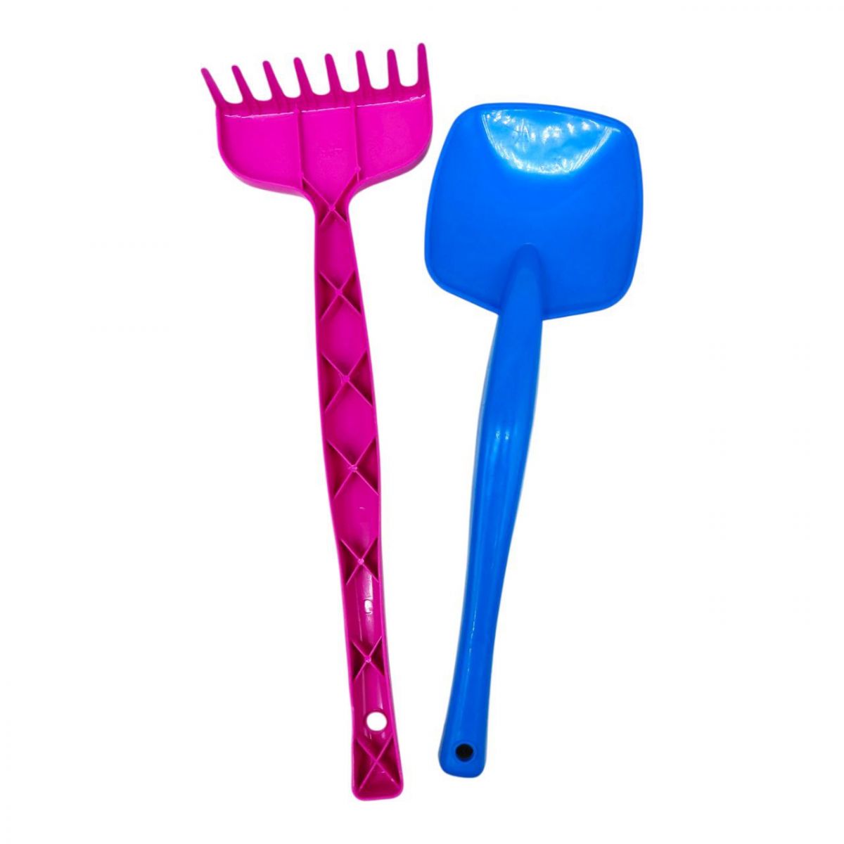 Пісочний набір Лопатка та граблі МАЛИНОВО-СИНІЙ  фото 1