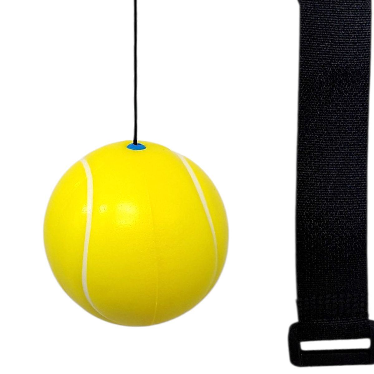 М'ячик-пострибунчик на резинці "Спортсмен" ВОЛЕЙБОЛ ЖОВТИЙ  фото 1