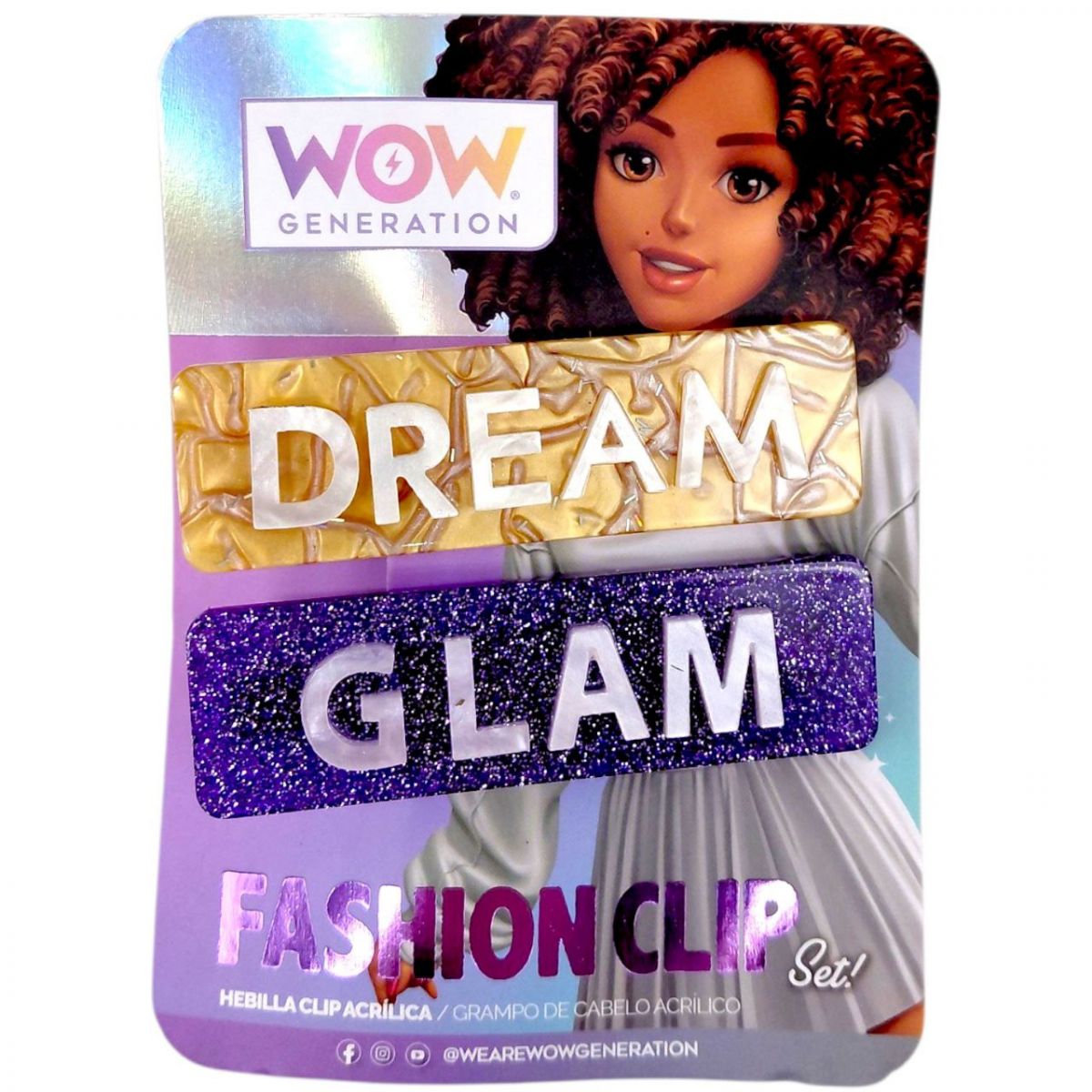 Вишукана заколка для волосся, 2 штуки в наборі DREAM GLAM ФІОЛЕТОВИЙ  фото 1