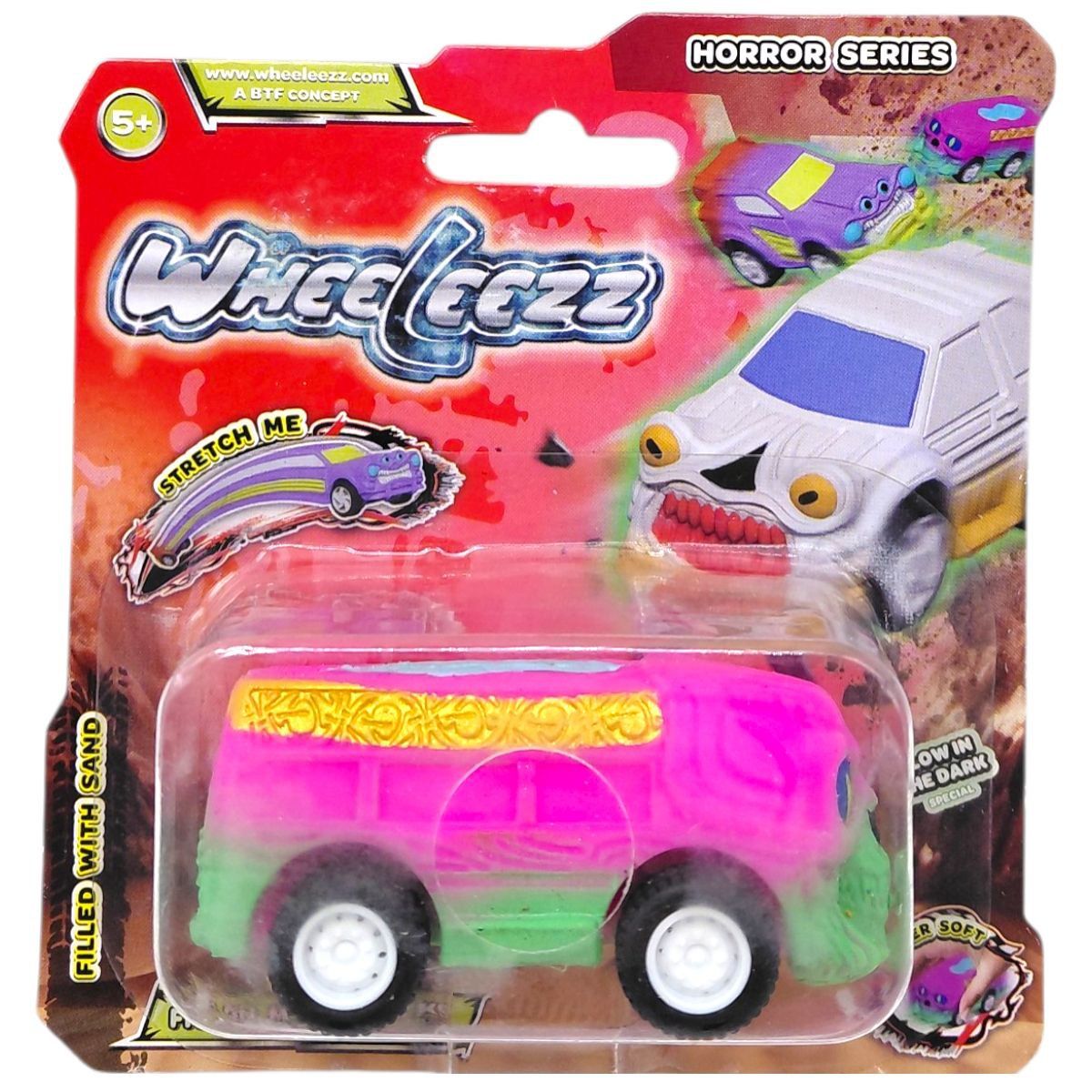 Машинка-тягнучка серії Horror, Wheeleezz (Горрор, Віліз) МАЛИНОВИЙ  фото 1