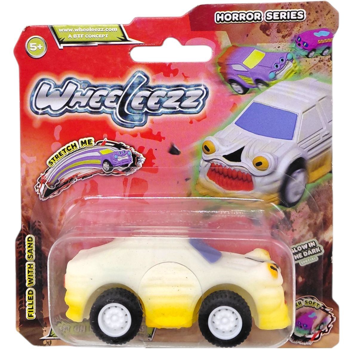 Машинка-тягнучка серії Horror, Wheeleezz (Горрор, Віліз) БІЛИЙ  фото 1