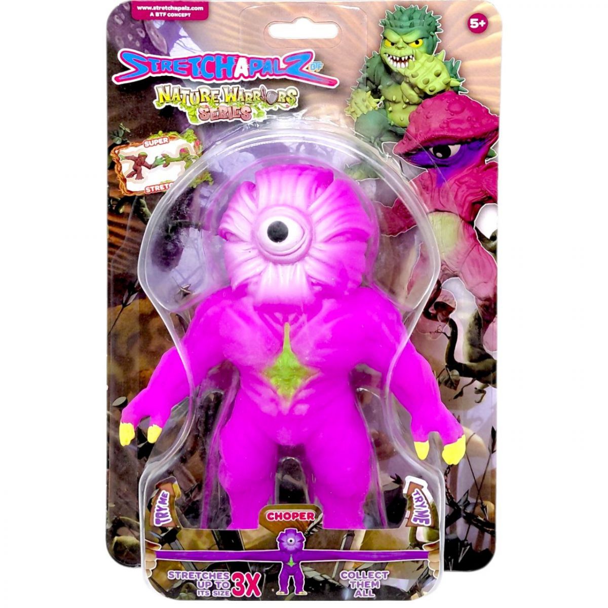 Игрушка-тянучка Стрейчапалз 14см, серия Nature Warriors (Нейчер Вориерс) CHOPER  фото 1