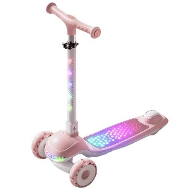 Самокат триколісний "Skyper" (колеса PU 125х35мм зі світлом, музика та підсвічування платформи, кермо складне)  фото 1