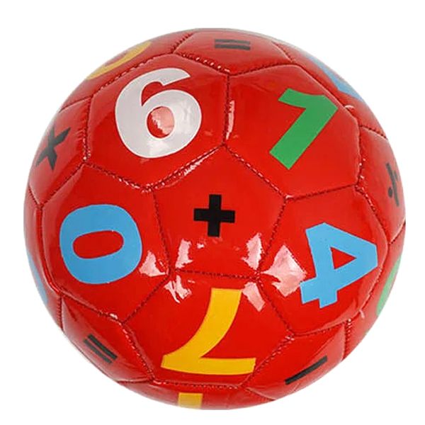 М'яч футбольний №2 "ЦИФРИ" (ЧЕРВОНИЙ)  фото 1