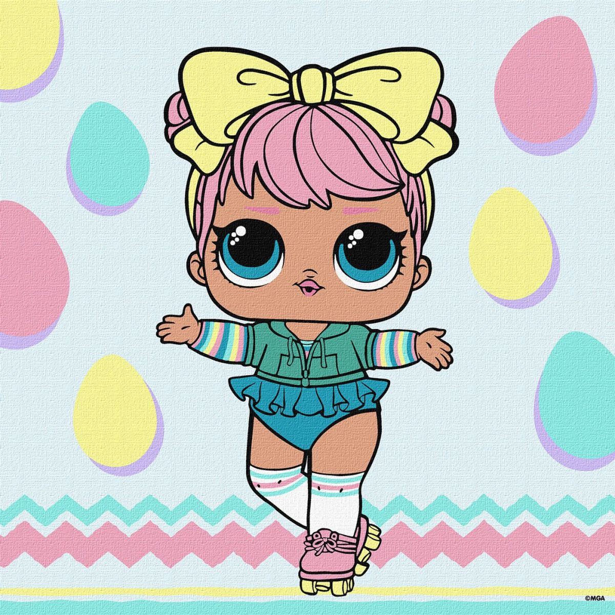 Набір для розпису по номерах для дітей "L. O. L.  Surprise! Spring Bling DAWN" 30х30см  фото 1