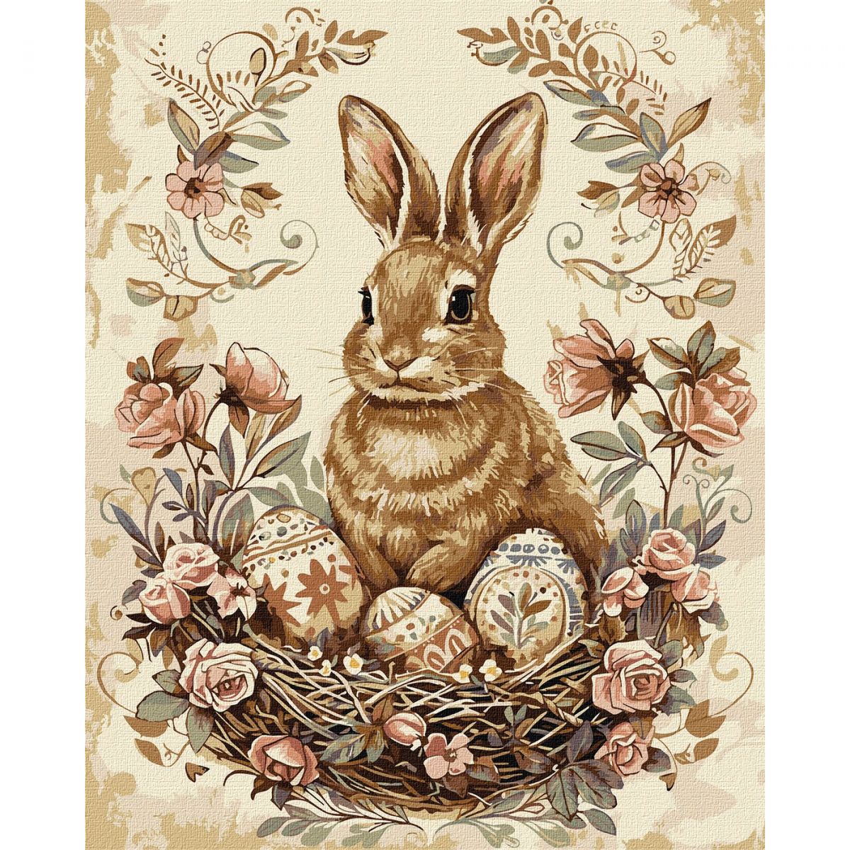Набір для розпису по номерах "Великодній кролик 2" 40х50см  фото 1