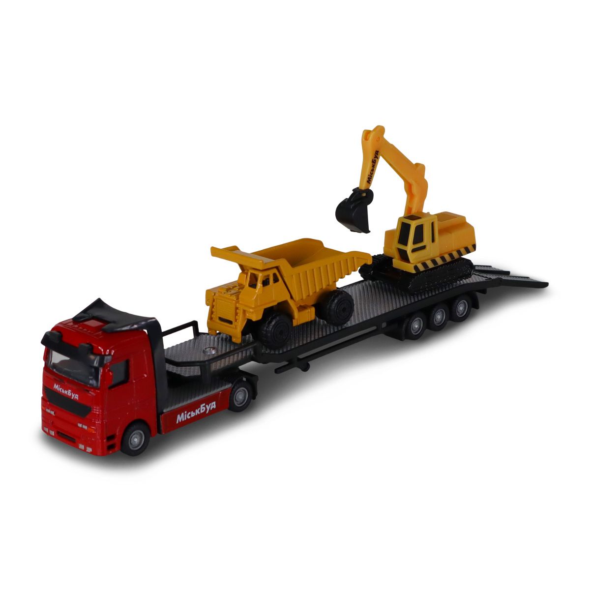 Ігровий набір - АВТОПЕРЕВІЗНИК (автоперевізник, самоскид, екскаватор, акс. )  фото 1