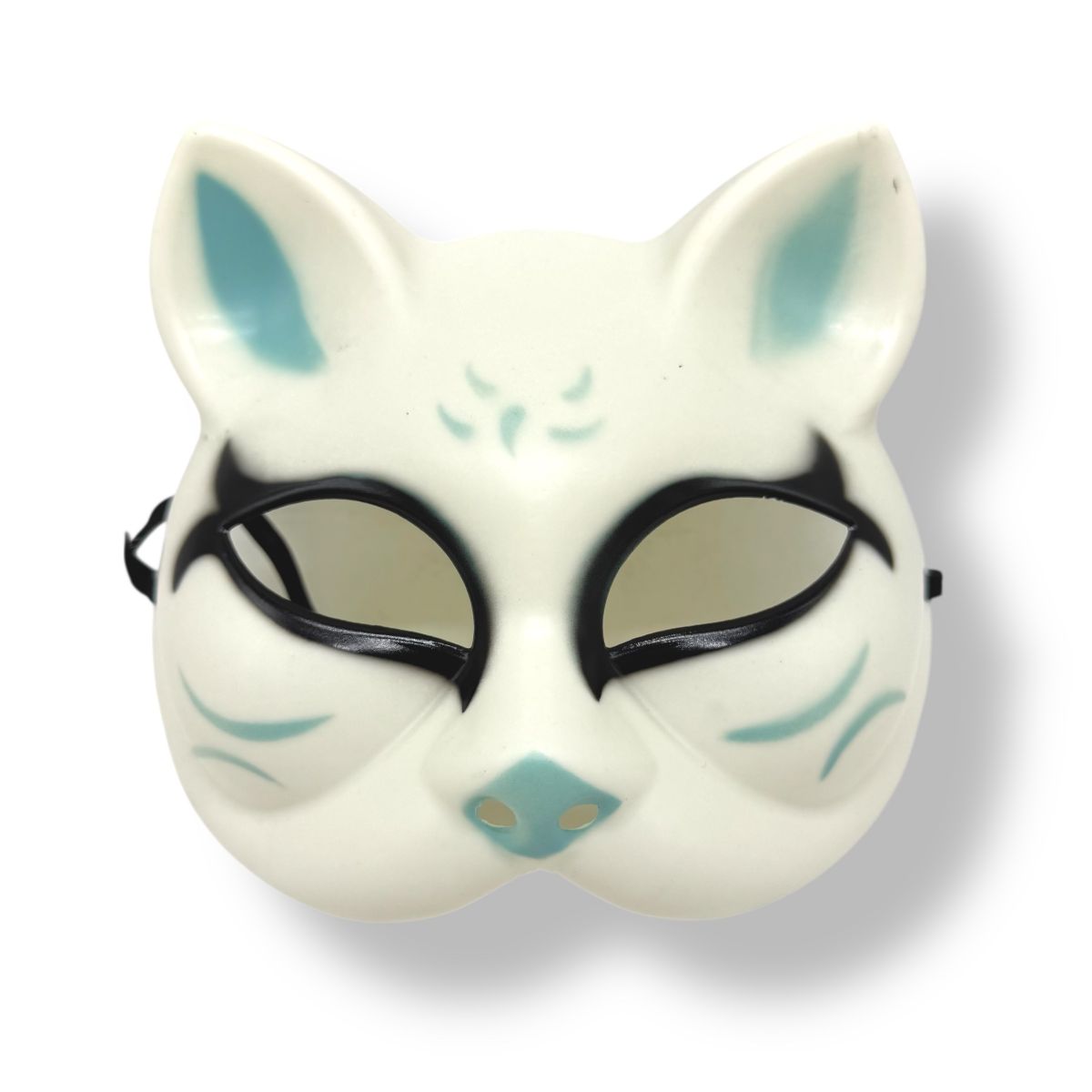 Маска Японської лисиці (БІЛО-БЛАКИТНА)  фото 1