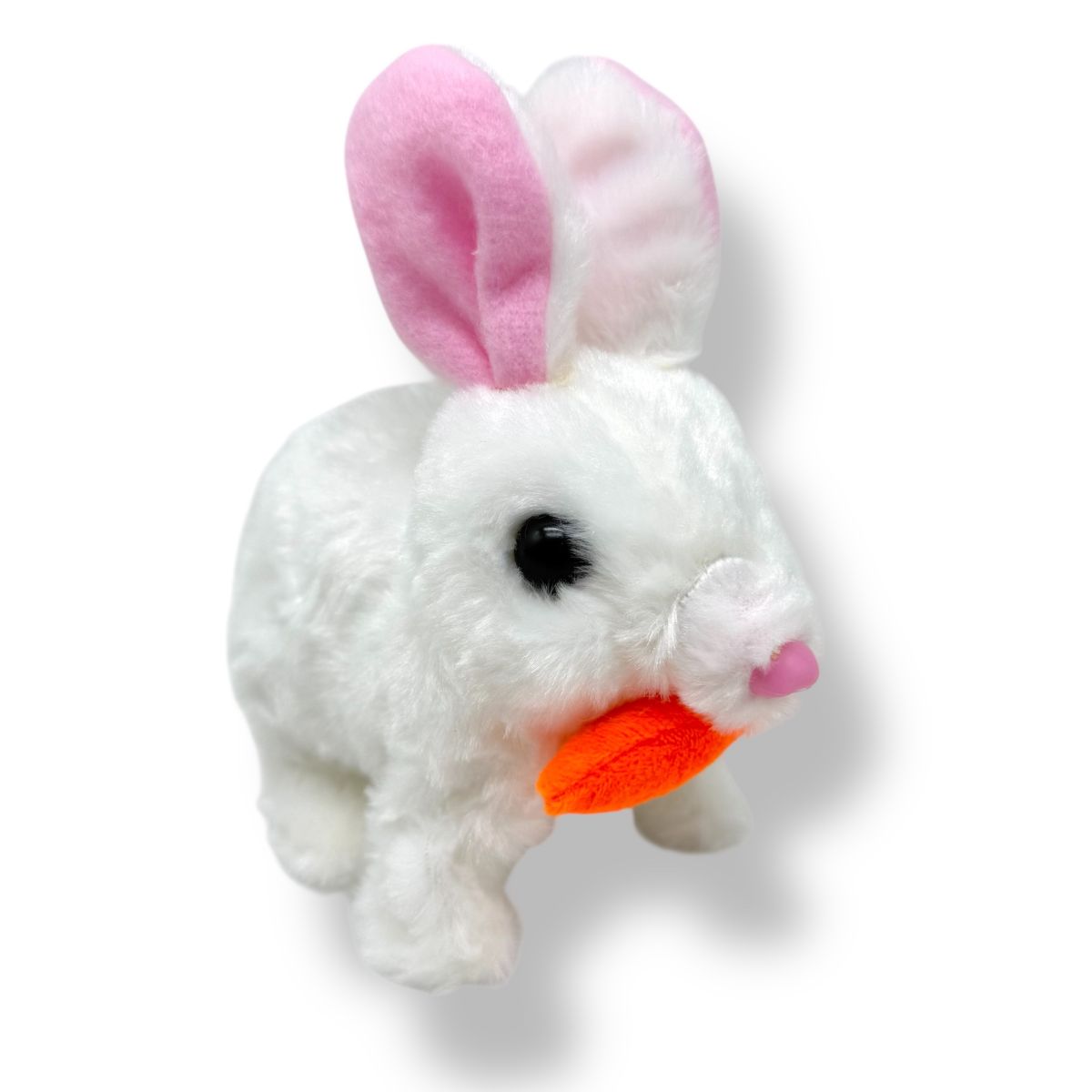 Заяц ходок с морковкой (БЕЛЫЙ)  фото 1