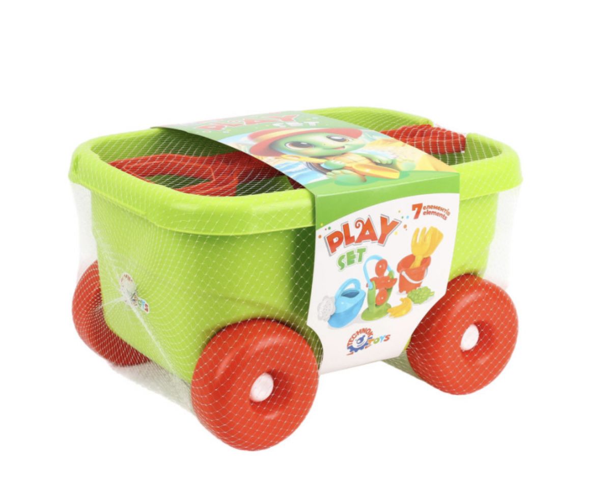 Іграшка "Набір для гри з піском та водою у візку ТехноК"  фото 1