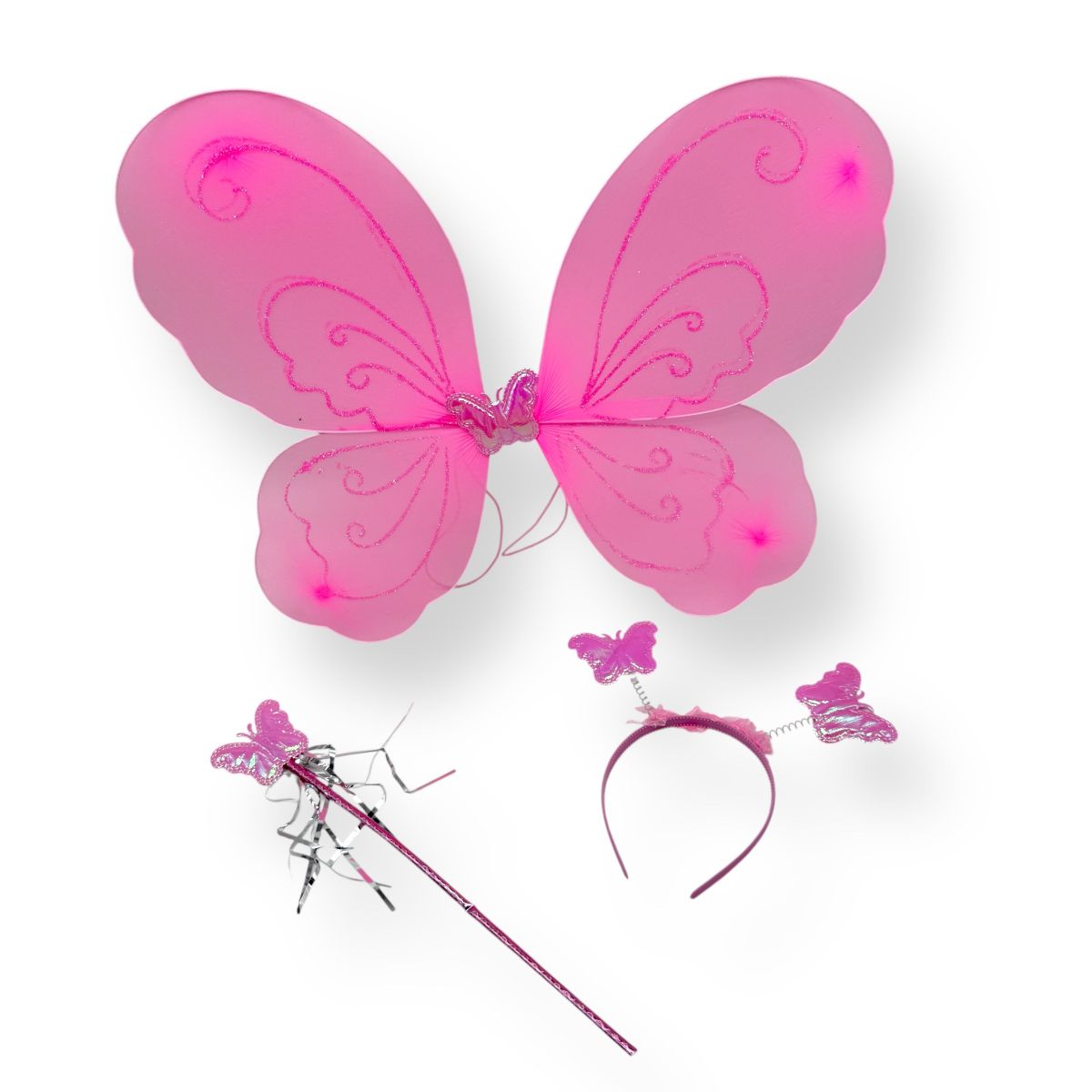 Крила метелика з обручем, паличка (РОЖЕВИЙ)  фото 1
