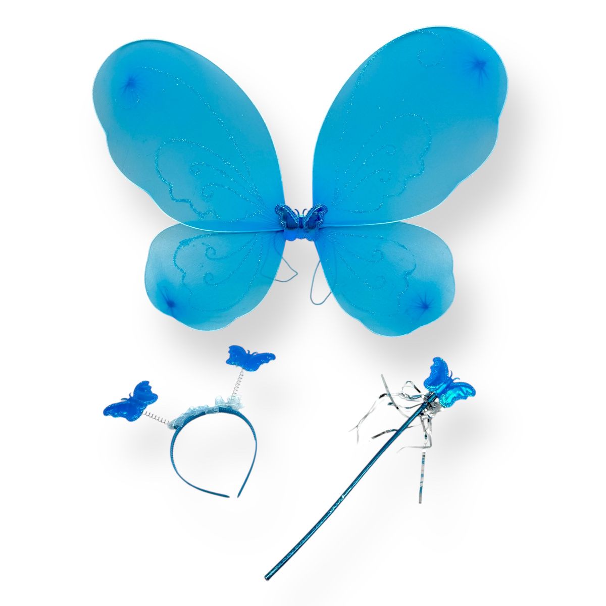 Крила метелика з обручем, паличка (БЛАКИТНИЙ)  фото 1