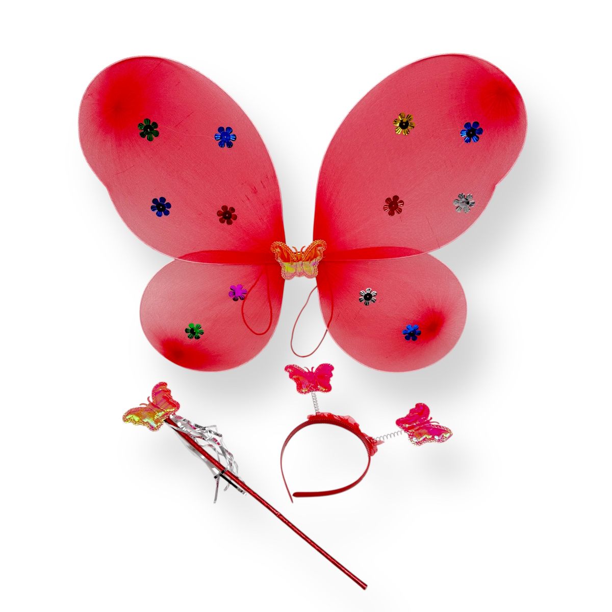 Крила метелика з обручем (ЧЕРВОНІ)  фото 1