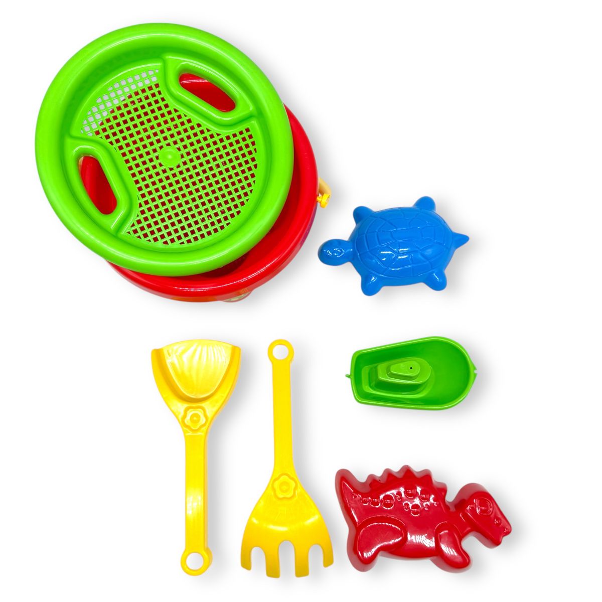 Набір для гри з піском "Квіточка", 7 елементів червоний  фото 1