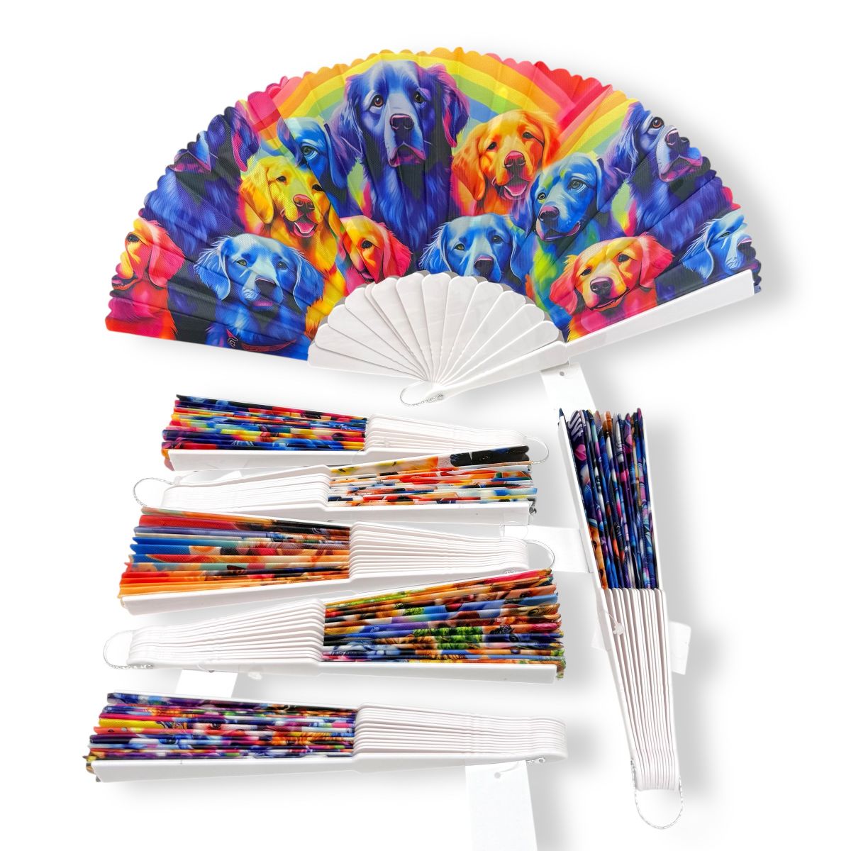 Аксесуар віяло мікс видів (котики та собачки)  фото 1