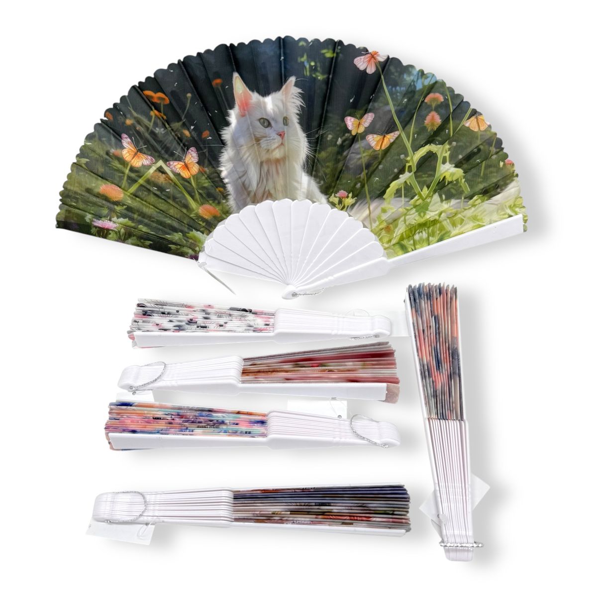 Аксесуар віяло мікс видів (КОТИКИ)  фото 1