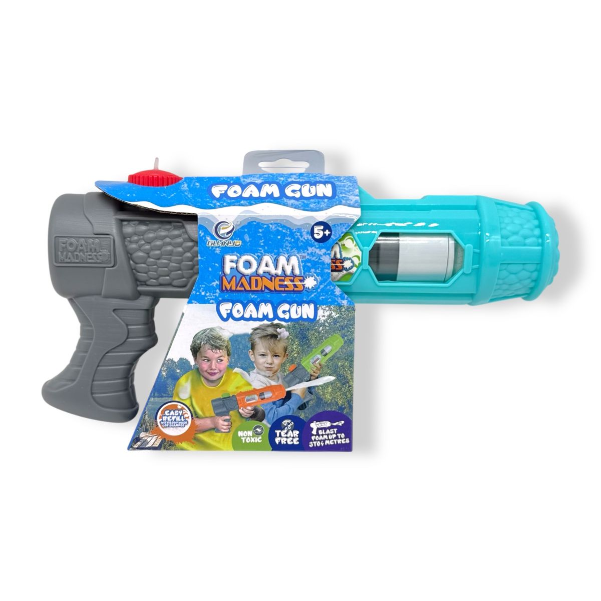 Водний пістолет стріляє піною (БЛАКИТНИЙ)  фото 1