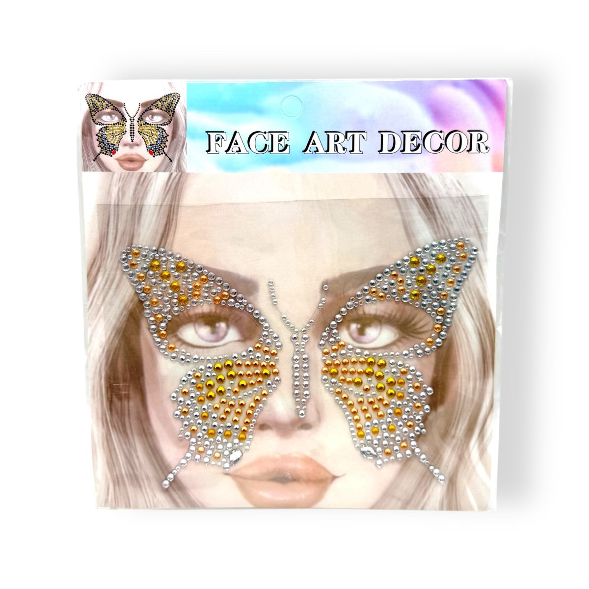 Наліпки-стрази для обличчя (золотистий)  фото 1