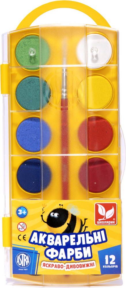 Фарби акварельні (12 кольорів в наборі)  фото 1