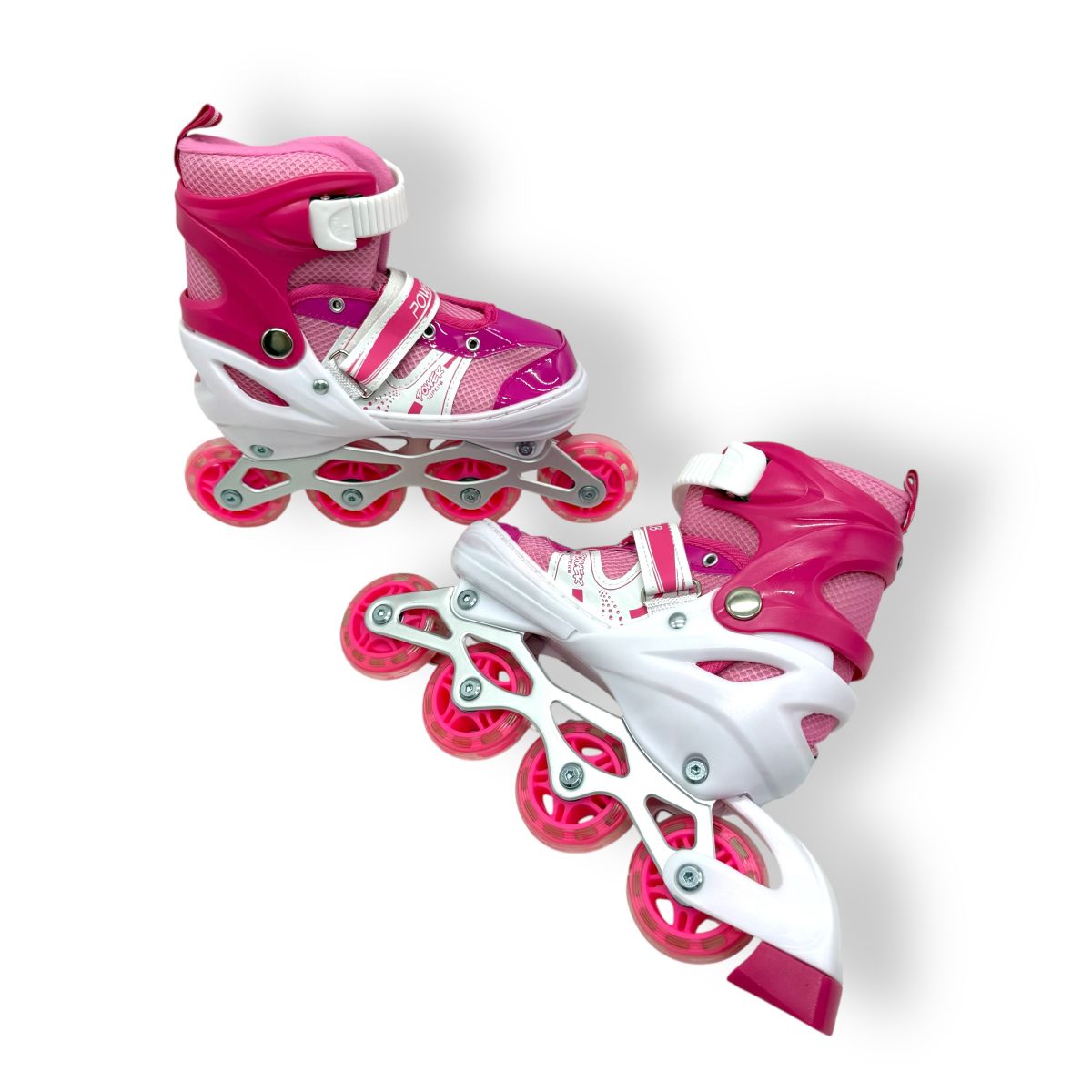 Ролики, колеса PVC розмір M (34-37) в сумці (РОЖЕВІ)  фото 1