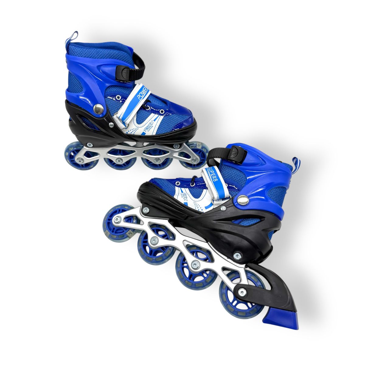 Ролики, колеса PVC розмір M (34-37) в сумці (СИНІ)  фото 1