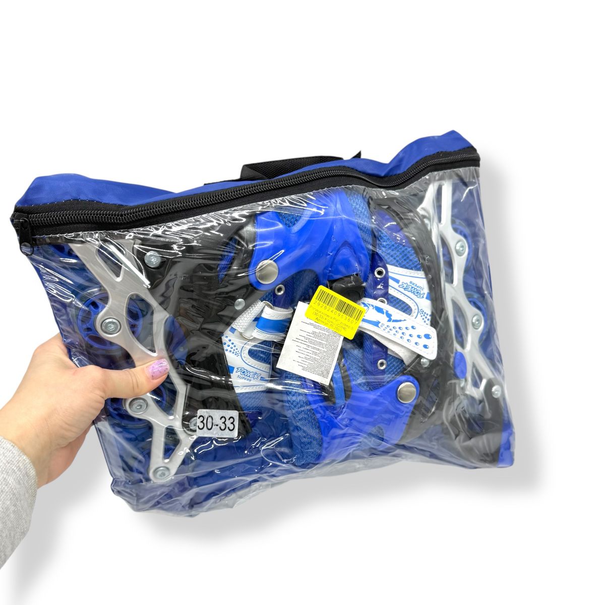 Ролики колеса PVC розмір S (30-33) в сумці (СИНІ)  фото 1