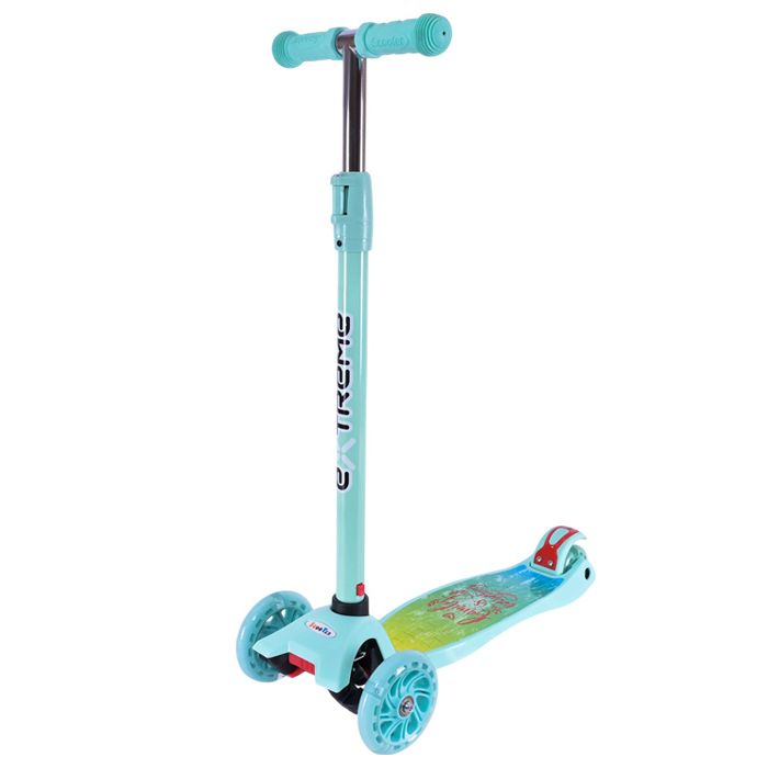 Самокат дитячий 4-х коліс.  MAXI, колеса PU світяться (ЗЕЛЕНИЙ)  фото 1