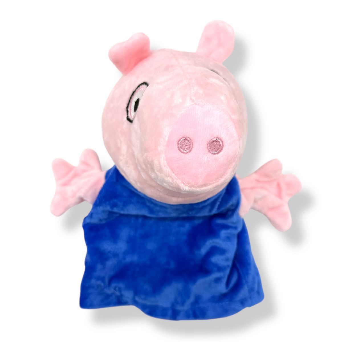 Мʼяка іграшка-рукавичка "Тато Свин" (СИНІЙ) 21см  фото 1