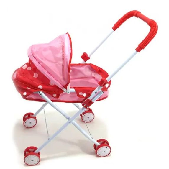 Візок для ляльки лежачий (ЧЕРВОНИЙ)  фото 1