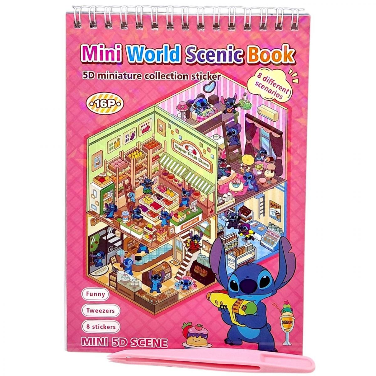 Roombook(Румбук) "STITCH/Стіч" (ПОЛУНИЧНИЙ)  фото 1