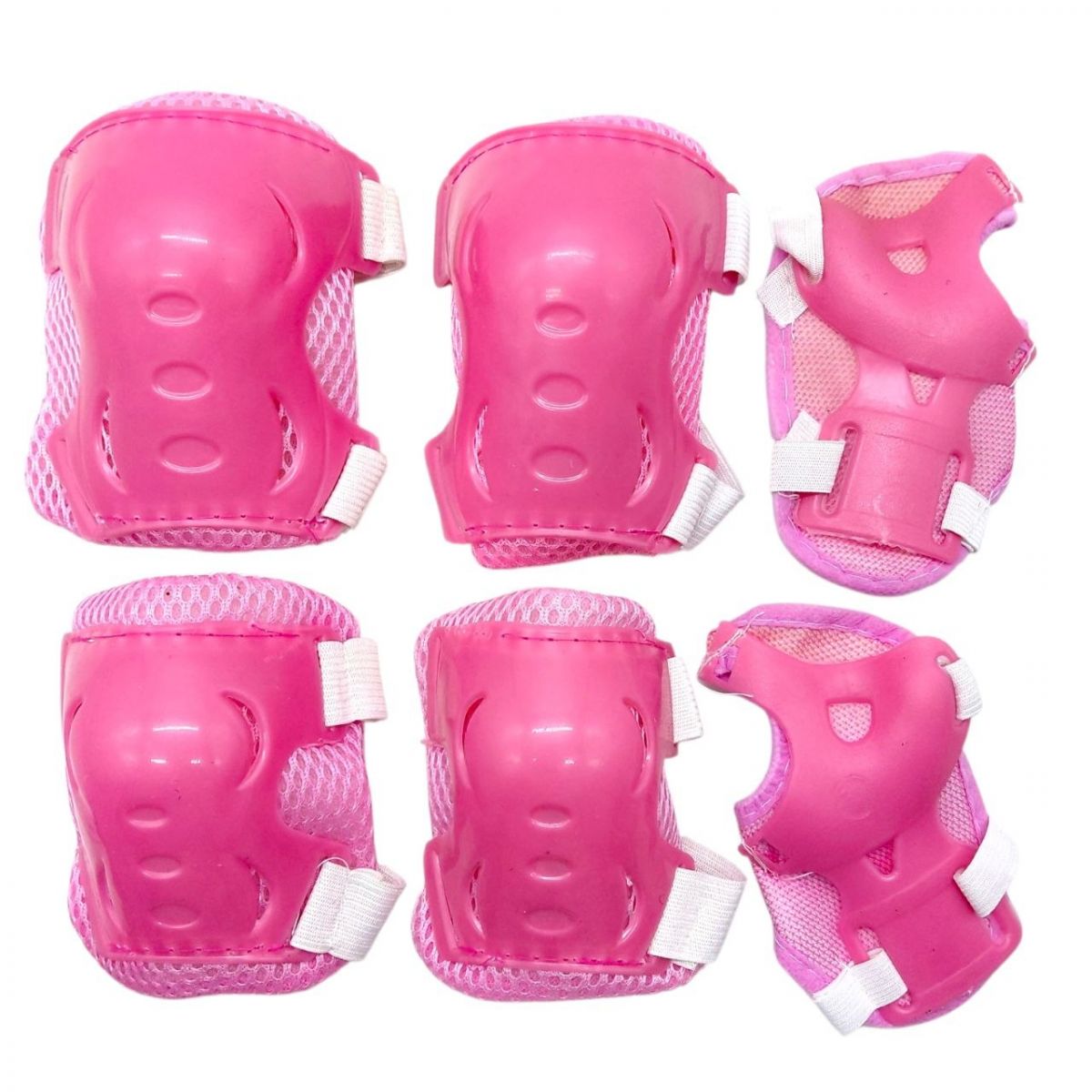 Захисне спорядження, налокітники, наколінники, запястя, у сітці (РОЖЕВИЙ)  фото 1