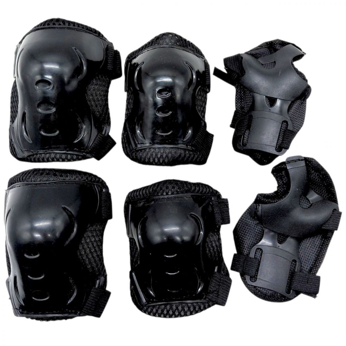 Захисне спорядження, налокітники, наколінники, запястя, у сітці (ЧОРНИЙ)  фото 1