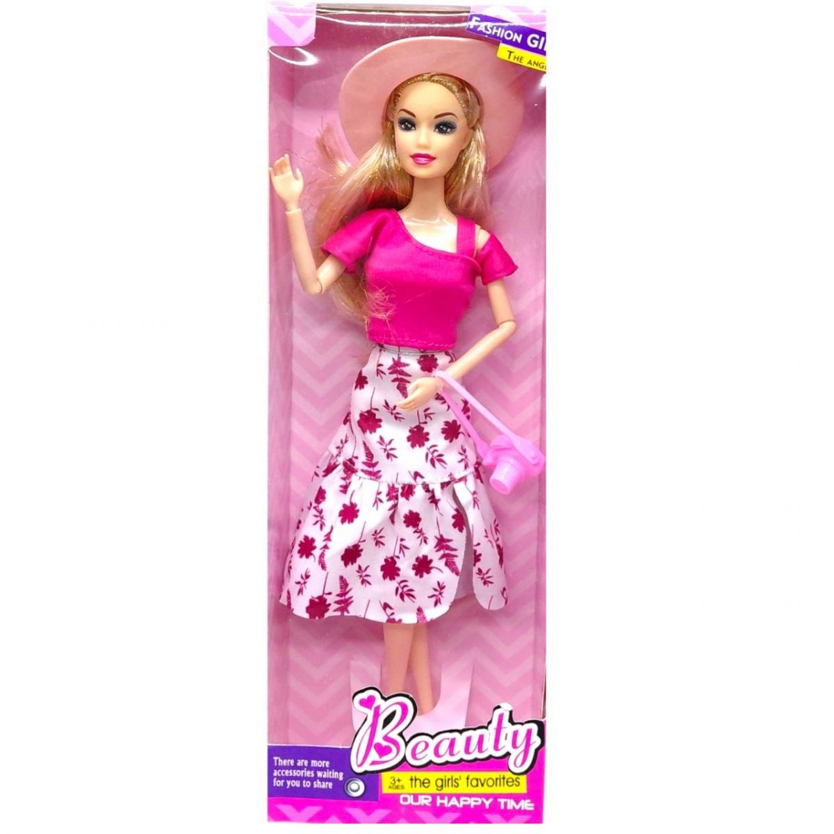 Кукла, типа барби, в стильной одежде (БЕЛАЯ ЮБКА)  фото 1