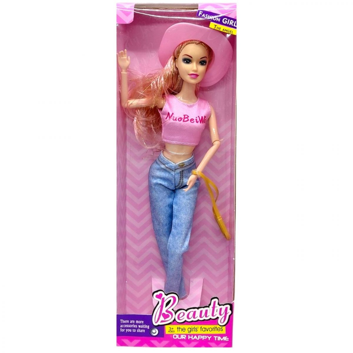Кукла, типа барби, в стильной одежде (ДЖИНСЫ)  фото 1
