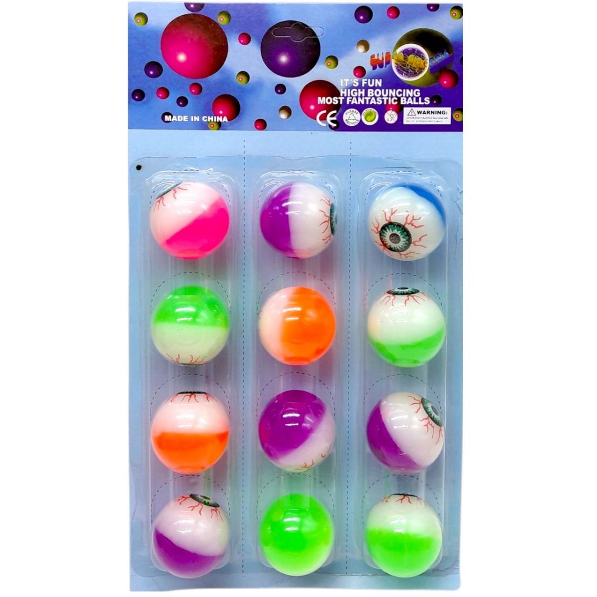 М'ячик стрибунець 4,5 см (12шт на листі)  фото 1