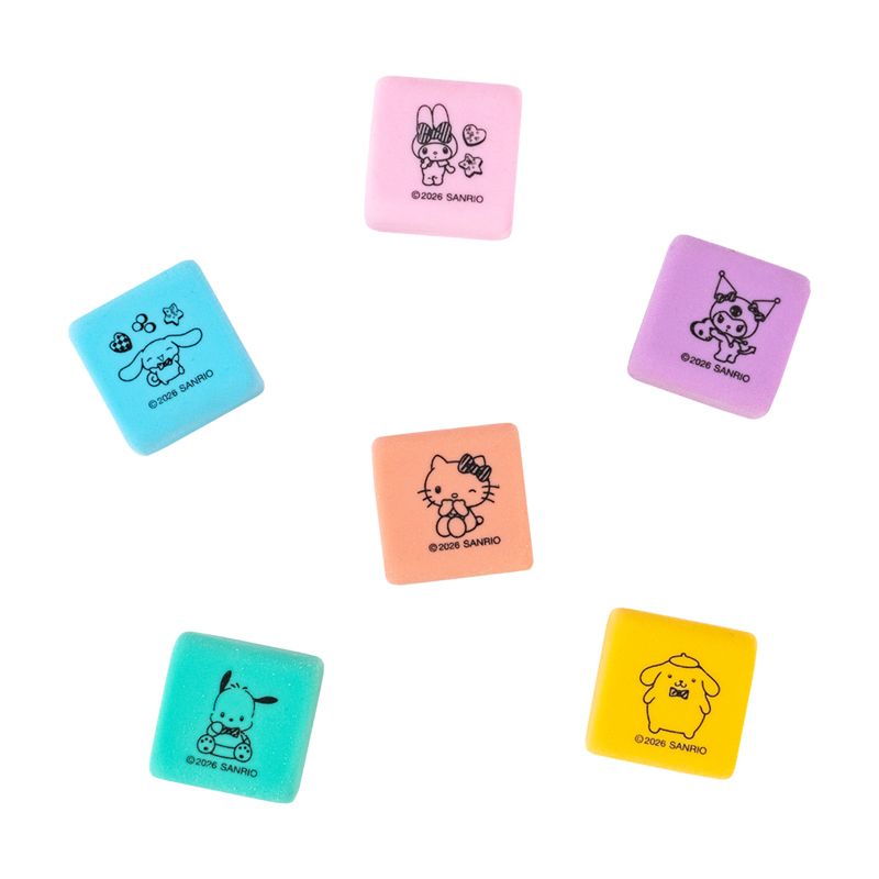 Набір гумок у пластик.  боксі Hello Kitty and Friends 6 шт. ,  фото 1