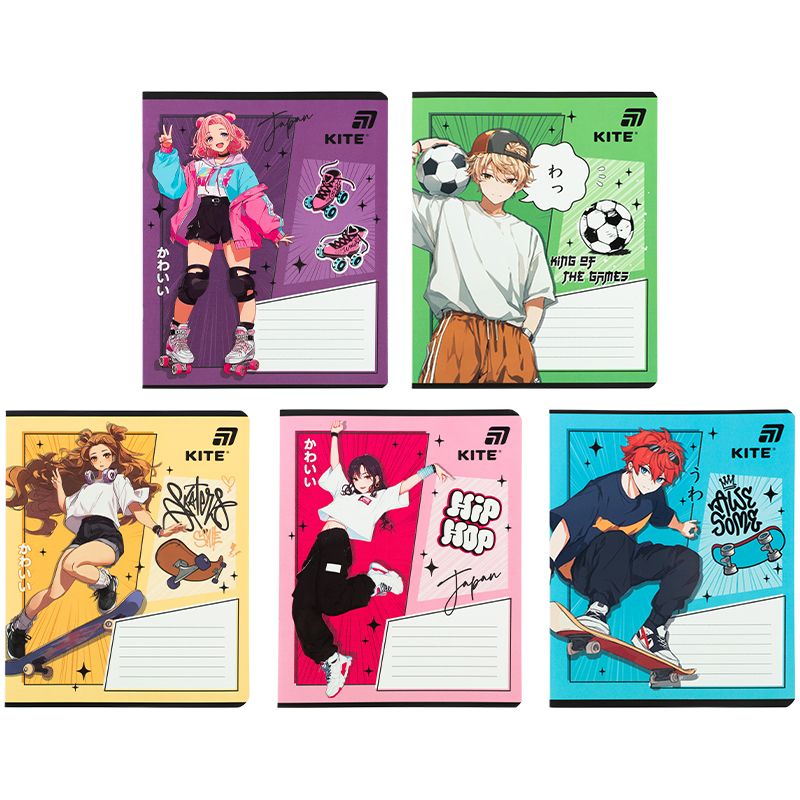 Тетрадь 18 л. , лин. , гибр.  лак + УФ лак, Kite  фото 1