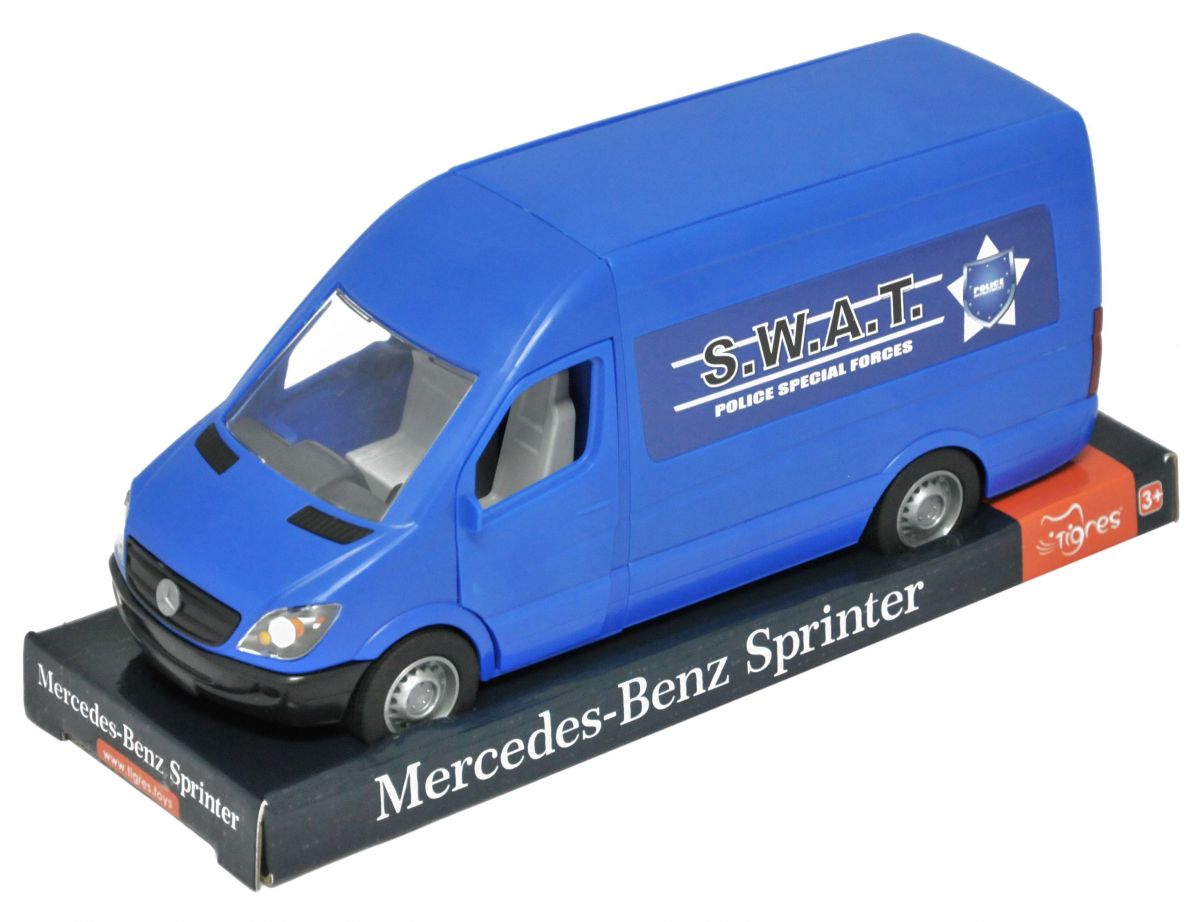 Автомобіль Mercedes-Benz Sprinter вантажний (синій) на планшетці, Tigres  фото 1