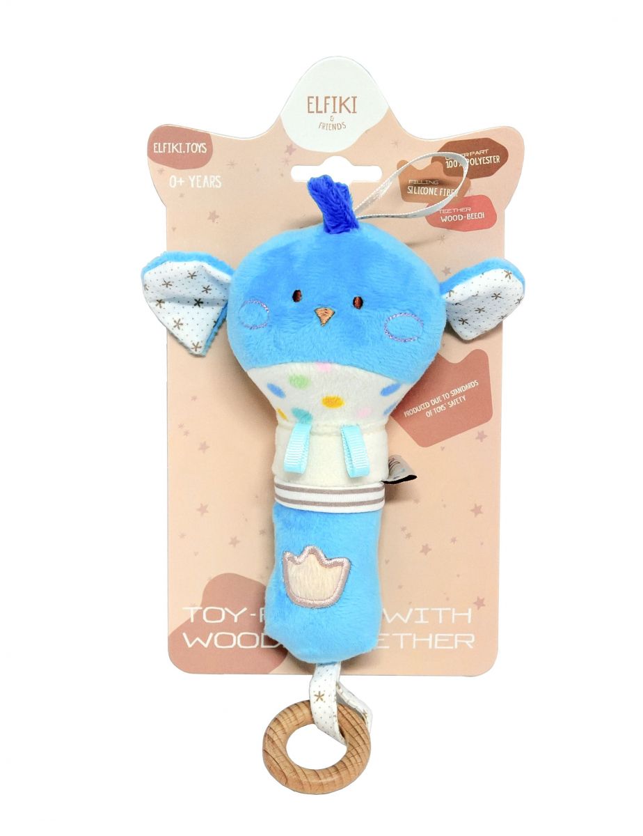 Мʼяка іграшка - брязкальце пташка "Піпо"  фото 1