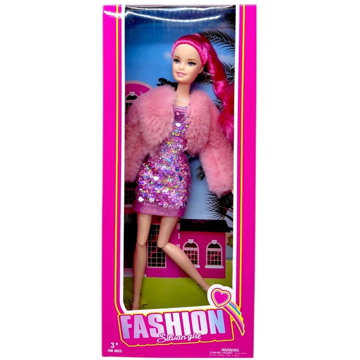 Лялька а у стильному вбранні (РОЖЕВА)  фото 1