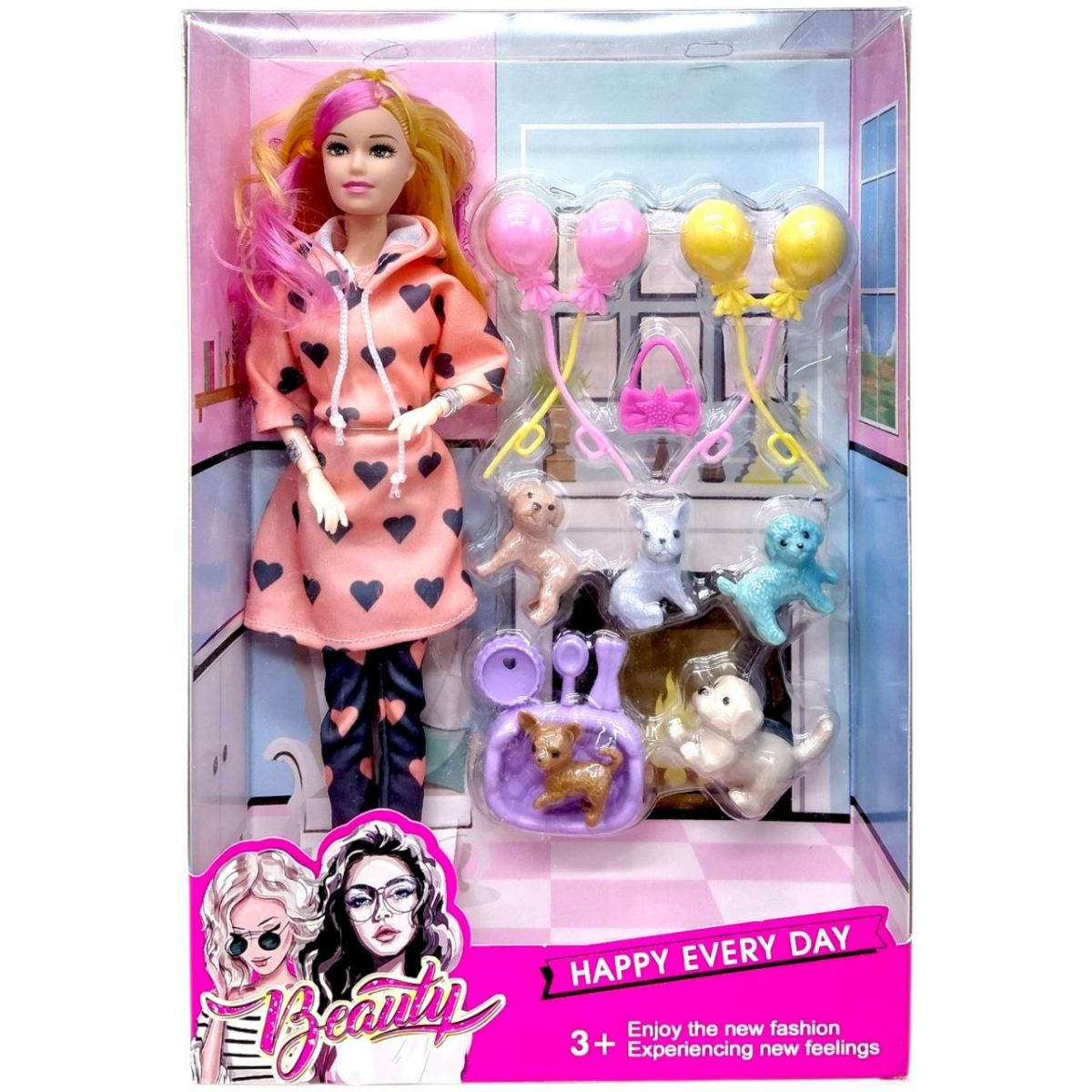 Лялька з улюбленцями, ігровий набір (ВИД 1)  фото 1