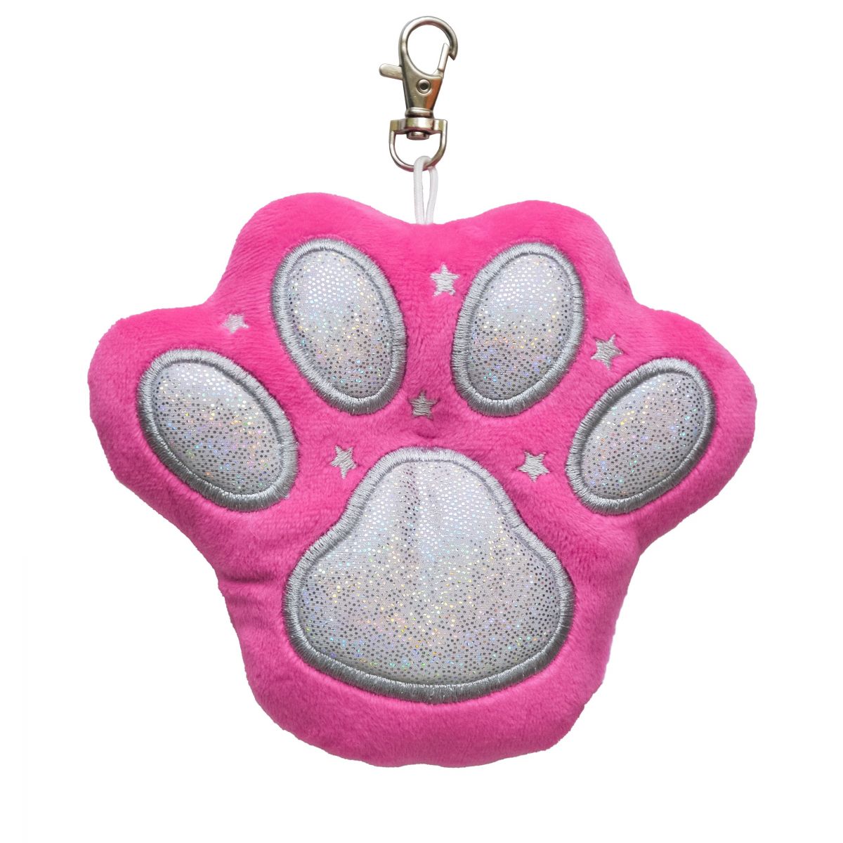 Брелок "Лапка" (рожева), металева застібка  фото 1