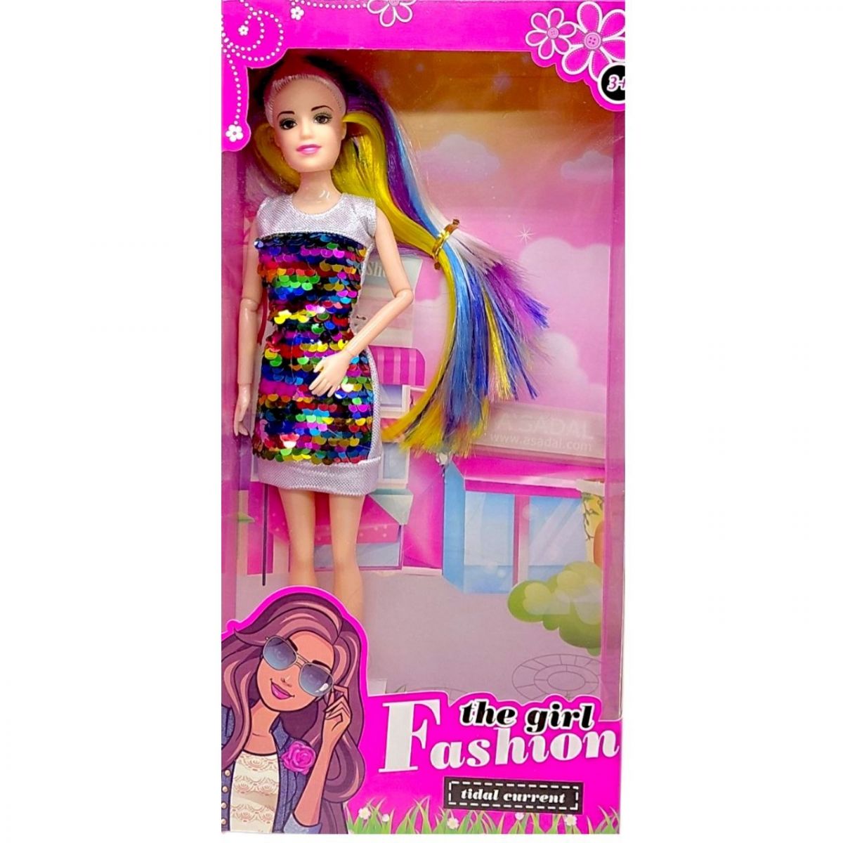 Лялька в сукні з паєтками (РАЙДУЖНА)  фото 1