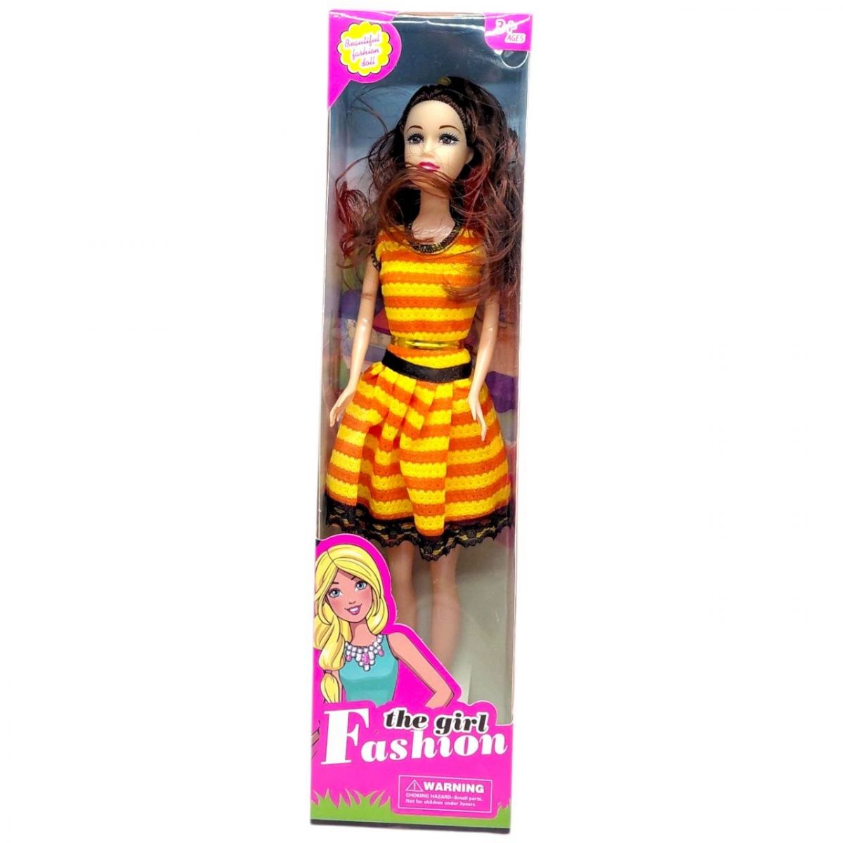 Лялька серії "Fashion Girl" (ЖОВТА СМУЖКА)  фото 1