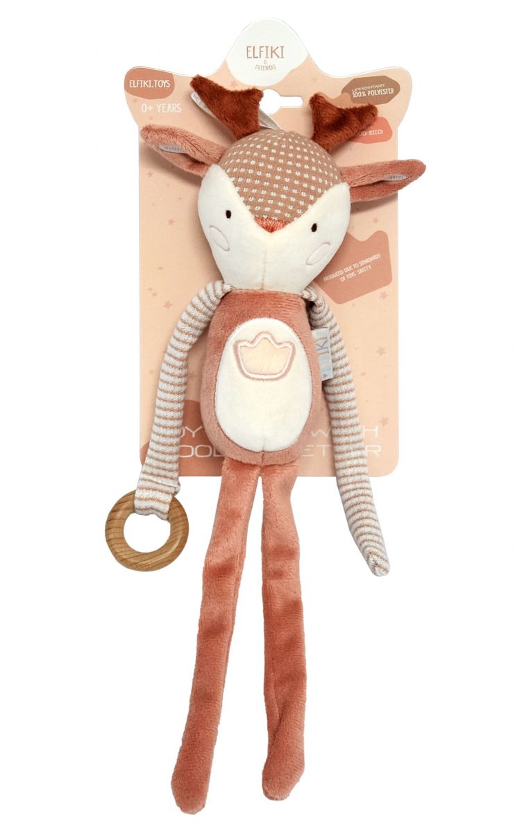 Мʼяка іграшка - брязкальце косуля "Рубі"  фото 1